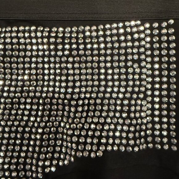 Kikiriki Punk Rock Studded Booty Shorts \\ Size Large // Black, silver - Picture 2 of 7